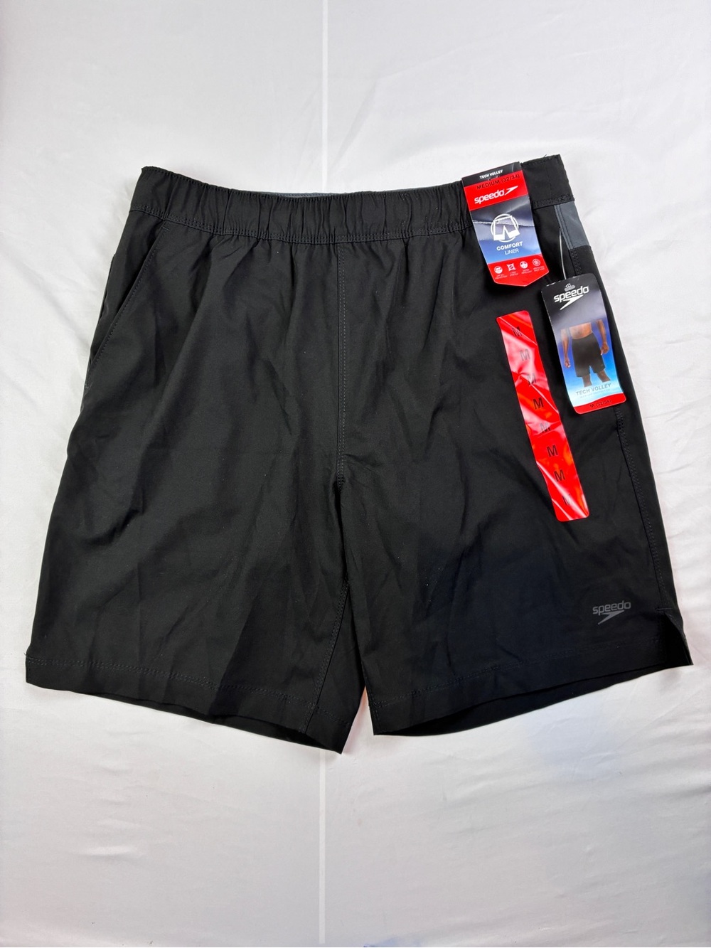 Speedo Men's Black Athletic Swim Shorts